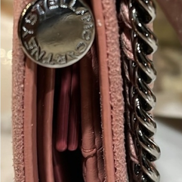 Stella McCartney Falabella small flap wallet pink EUC - Picture 4 of 11